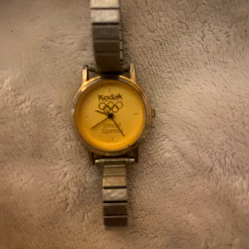 Kodak Women’s vintage 1980’s Olympic Sports Watch with Yellow Dial